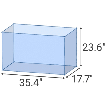 ADA 90-H (64.2 GAL) Rimless Low-Iron Cube Garden Aquarium - Aqua Design Amano