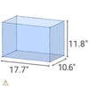 Rimless, Low-Iron Glass Aquarium 45-P (9.6 GAL) ADA Rimless Low-Iron Cube Garden Aquarium - Aqua Design Amano