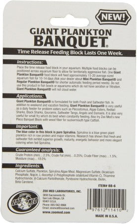 Giant Plankton Banquet Time Release Feeding Block - Zoo Med