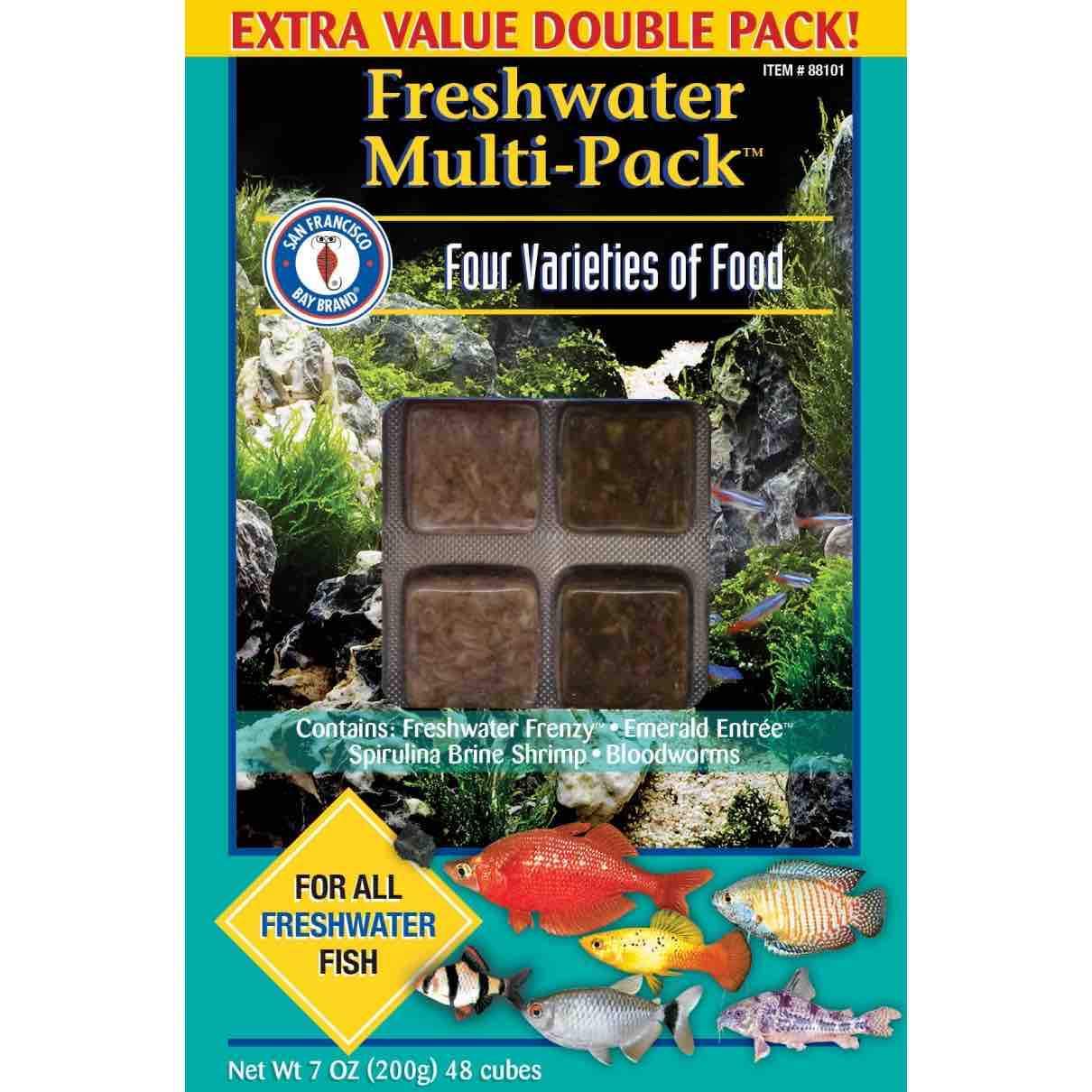 Frozen Aquarium Food Frozen Fish Food Freshwater Multipack - San Francisco Bay Brand