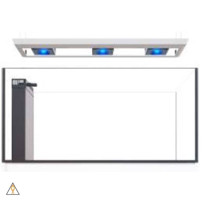 (RP500) ReefLED 90 (x3) + White 49 - 60 (125 - 150cm) Pendant + Adapter Tray REEFER + Mount Bundle - Red Sea