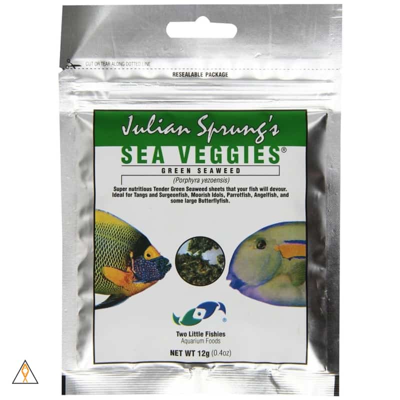 Fish Food 12g SeaVeggies Green Seaweed Algae by Julian Sprung - Two Little Fishes